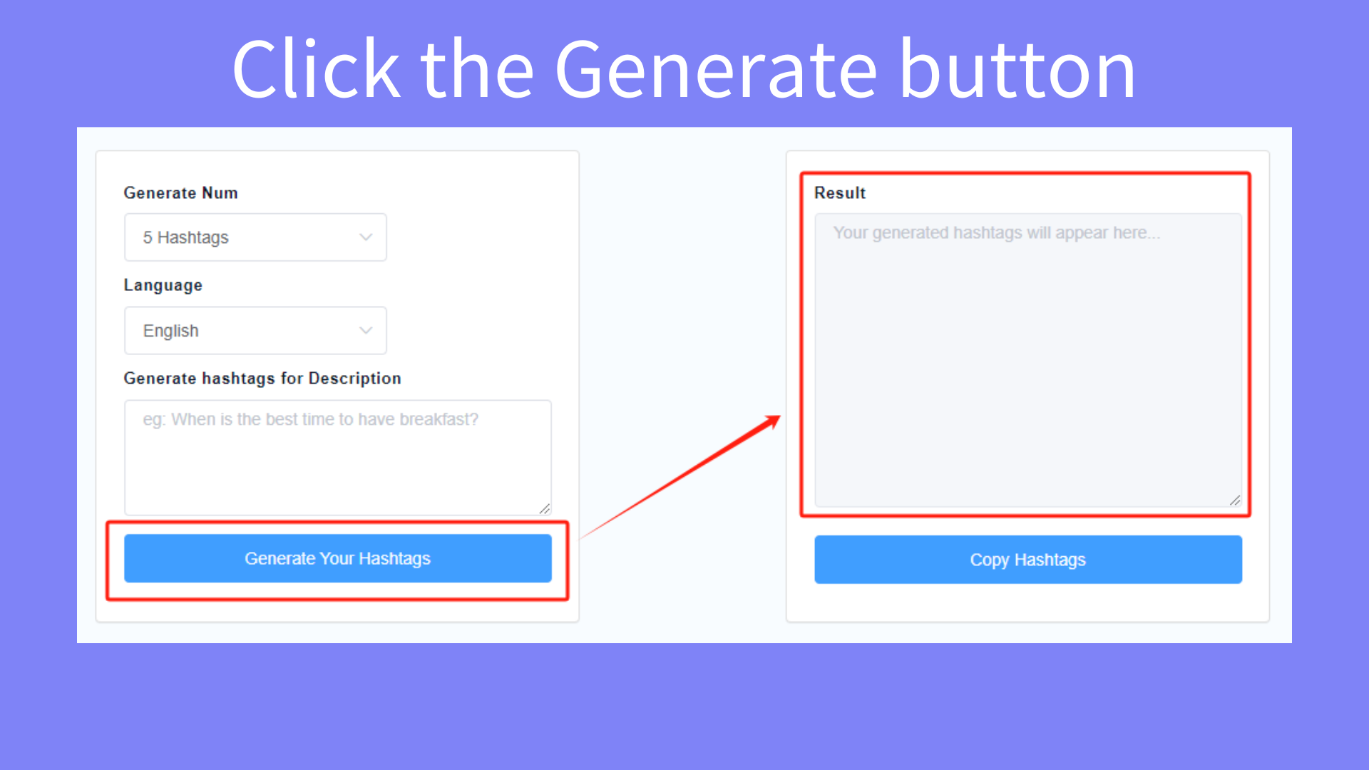 Click the Generate button